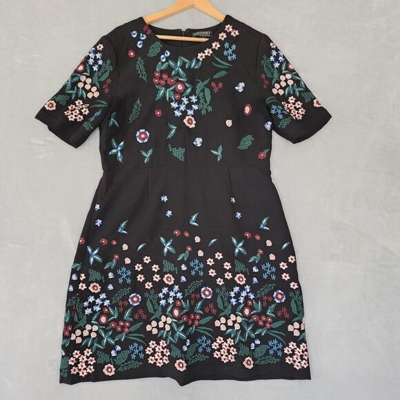 Lord & Taylor Black Dress with Colorful Floral Design - Picture 13 of 14